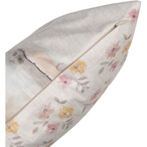 Clayre & Eef RUB22 Funda Cojín Conejito 45x45 Beige Cojín Decorativo
