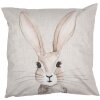 Clayre & Eef RUB22 Funda Cojín Conejito 45x45 Beige Cojín Decorativo