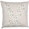Clayre & Eef RUB23 Funda de Cojín Diseño Floral Beige 45x45cm