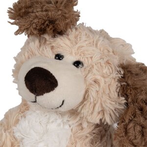 Clayre & Eef TW0590S Peluche para Perro Beige Marrón 18cm