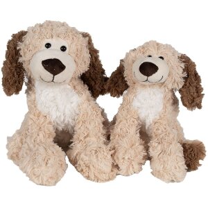 Clayre & Eef TW0590S Peluche para Perro Beige Marrón 18cm