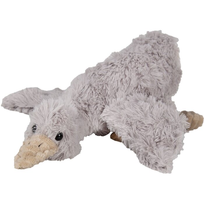 Clayre & Eef TW0594 Peluche pato 39x15x10cm felpa gris