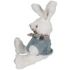 Clayre & Eef TW0601 Peluche Conejo Blanco Azul 22cm