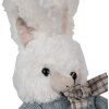 Clayre & Eef TW0601 Peluche Conejo Blanco Azul 22cm