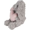 Clayre & Eef TW0603 Peluche conejo gris con corazón 14x15x20cm