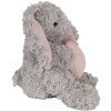 Clayre & Eef TW0603 Peluche conejo gris con corazón 14x15x20cm