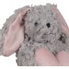 Clayre & Eef TW0603 Peluche conejo gris con corazón 14x15x20cm