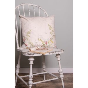 Clayre & Eef WFF22 Funda de Cojín Flora & Fauna 45x45 Beige Verde