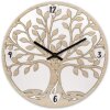 ZEP Vita reloj de pared diseño árbol de madera blanco natural 30cm