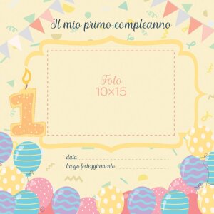 ZEP Álbum de fotos para bebé RITA rosa 25x25 cm 40 páginas Italiano