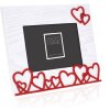 ZEP Marco de fotos de madera Amalia Horizontal 10x15 cm Blanco con corazones rojos