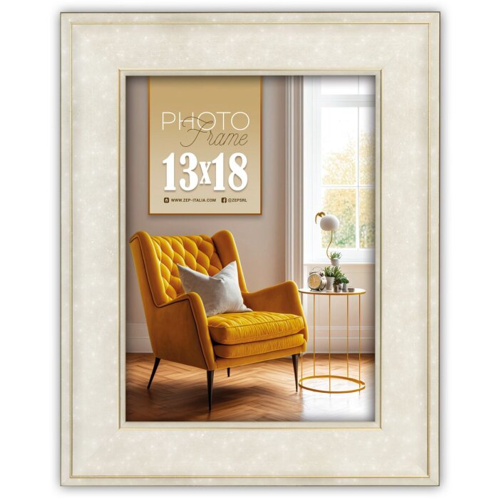 Marco ZEP Venezia 20x30 cm borde oro blanco