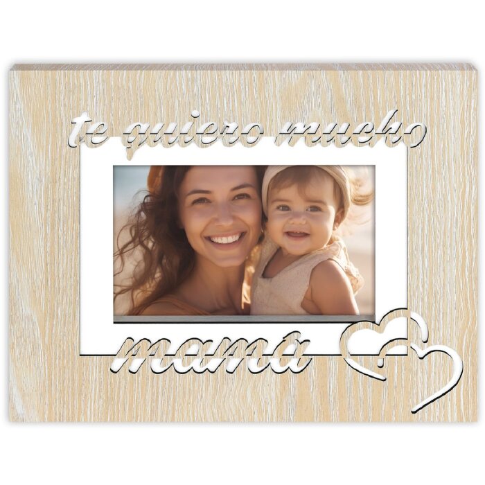 ZEP Marco de fotos de madera Estella 10x15 cm "te quiero mucho mama"
