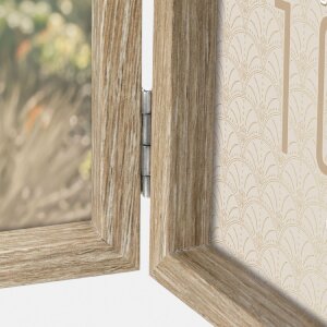 ZEP Basilea marco doble madera naturaleza 36x14,5cm fotos 10x15/13x18