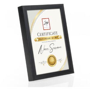 ZEP marco de madera Certificado negro 21x29,7 cm