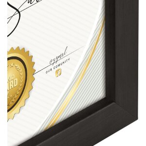 ZEP marco de madera Certificado negro 21x29,7 cm