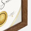 ZEP marco de madera Certificado marrón 21x29,7 cm