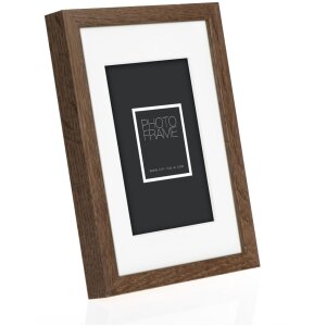 ZEP Marco de madera Malmo marrón 15x20 cm con paspartú 10x15 cm