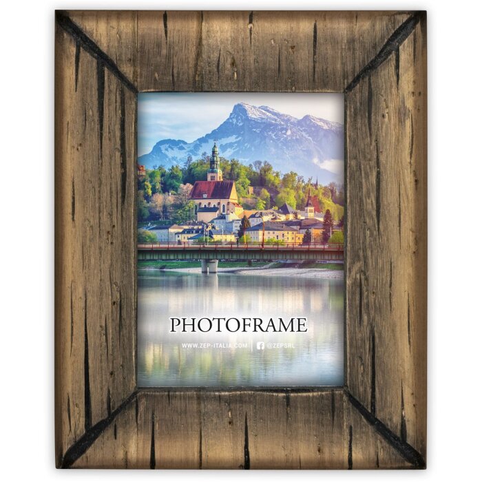ZEP Marco de fotos de madera Hallstatt 13x18 cm marrón