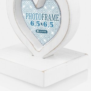 ZEP galería de fotos de madera noble 2 fotos 6,5x6,5 cm 7x7 cm corazón 8x31 cm