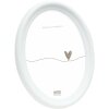 Deknudt S100F1 Marco oval blanco 13x18 cm plástico cristal transparente moldura 1,7 cm