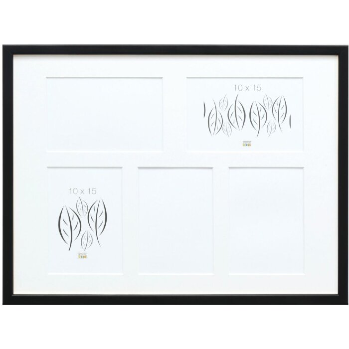 Deknudt S41JL2 Marco de Galería Negro 5 Cuadros 10x15cm Madera
