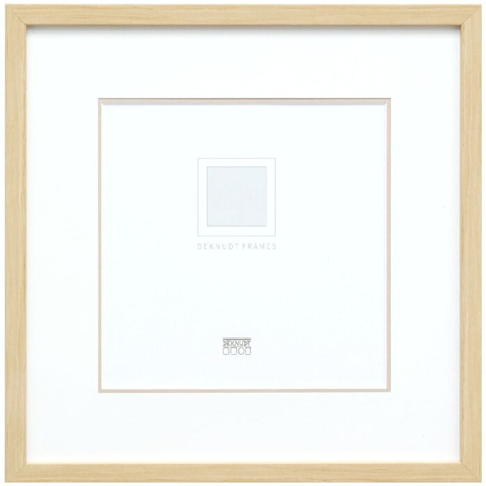 Deknudt S43AH1 marco madera natural 20x20 cm con passe-partout 13x13 cm