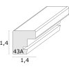 Deknudt S43AH1 marco madera natural 20x20 cm con passe-partout 13x13 cm