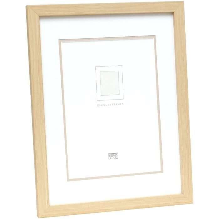 Marco Deknudt S43AH1 color madera natural 24x30 cm con paspartú 18x24 cm