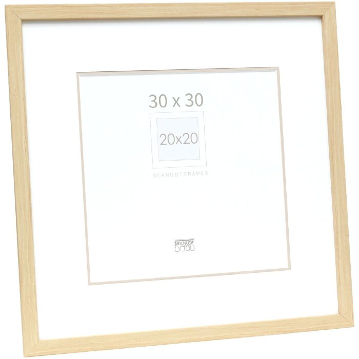 Deknudt S43AH1 marco madera natural 30x30 cm con passe-partout 20x20 cm