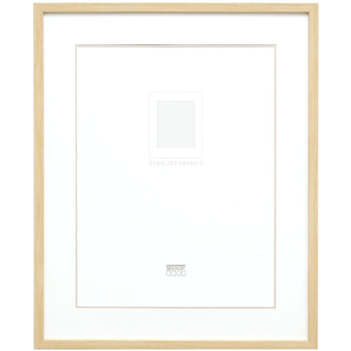 Marco Deknudt S43AH1 color madera natural 30x40 cm con paspartú 20x30 cm