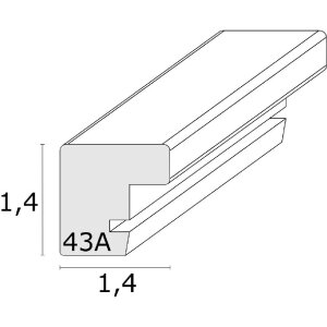 Deknudt S43AK1 Marco liso blanco 30x45 cm