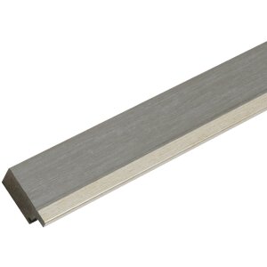 Portarretratos Deknudt S45VF3 gris claro/borde plateado 29,7x42cm plástico