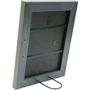 Portarretratos Deknudt S45VF3 gris claro/borde plateado 29,7x42cm plástico