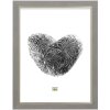 Portarretratos Deknudt S45VF3 gris claro/borde plateado 29,7x42cm plástico