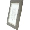 Portarretratos Deknudt S45VF3 gris claro/borde plateado 29,7x42cm plástico