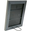 Portarretratos Deknudt S45VF3 gris claro/borde plateado 29,7x42cm plástico