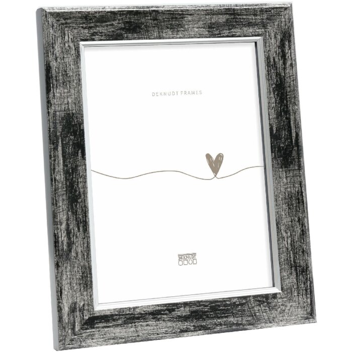 Deknudt S45YE2 Marco de Madera Negro Canto de Plata 18x24 cm
