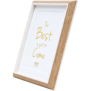 Deknudt S46WG4 marco naturaleza/borde blanco passe-partout 15x20 cm