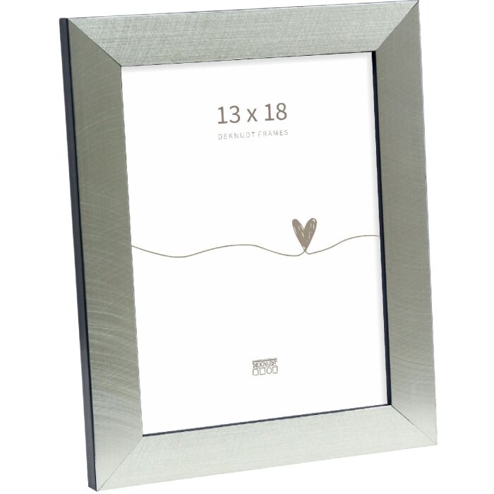 Marco de fotos Deknudt S47BE2 Plata Negro 13x18 cm Plástico Cristal transparente