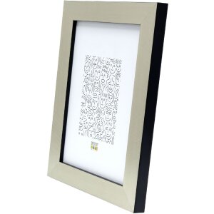 Marco Deknudt S47BE2 color plata/borde negro 30x30 cm