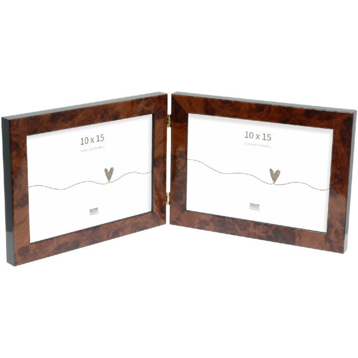 Deknudt S47EG1 Marco doble color madera burl Horizontal 10x15 cm
