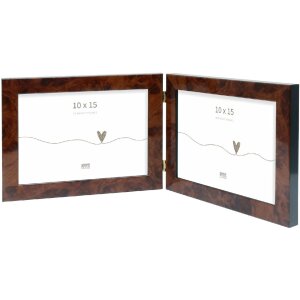 Deknudt S47EG1 Marco doble color madera burl Horizontal 10x15 cm