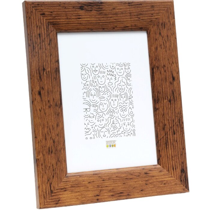 Marco ancho de madera Deknudt S53GH9 Marrón 13x18 cm