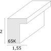 Deknudt S65KK1 Marco Blanco Doble Passepartout 13x13 cm