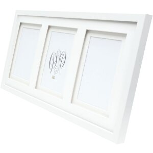 Deknudt S65KK1 marco de fotos blanco doble passe-partout 3x 10x15 cm