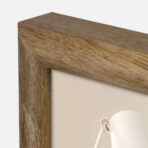 Marco ZEP Genova MDF aspecto madera cristal transparente marrón blanco 20x30 cm a 50x70 cm