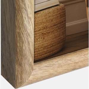 Marco ZEP Genova MDF aspecto madera cristal transparente marrón blanco 20x30 cm a 50x70 cm