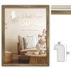 Marco ZEP Genova MDF aspecto madera cristal transparente marrón blanco 20x30 cm a 50x70 cm