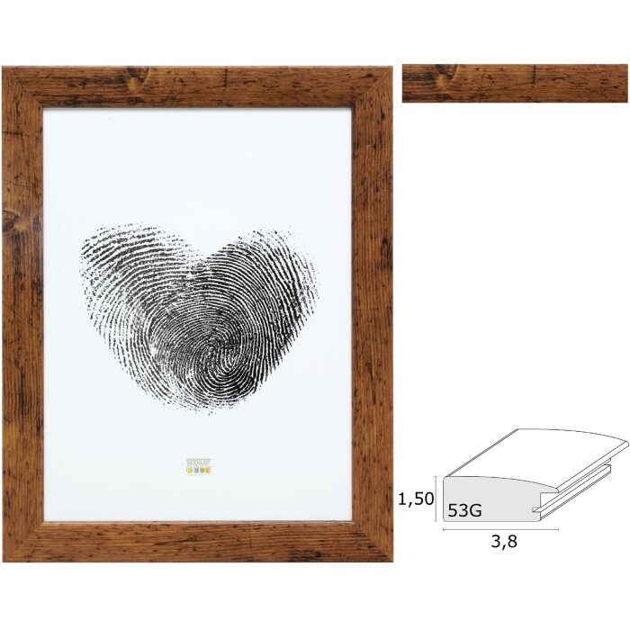 Deknudt S53GH9 Marco ancho de madera marrón de 13x18 cm a 60x80 cm